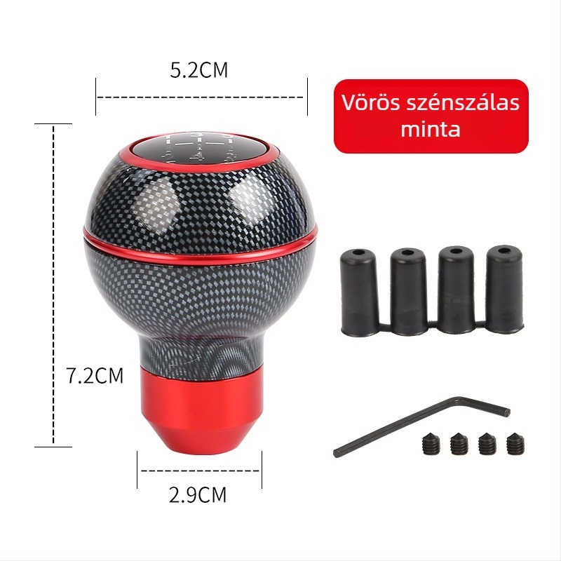 Fa sebességváltó-gomb fa textúrájú, kör alakú golyóval manuális váltóhoz (Modell: Wood grain ball gear head; Márka: Powerful manufacturer; OEM: Original factory)