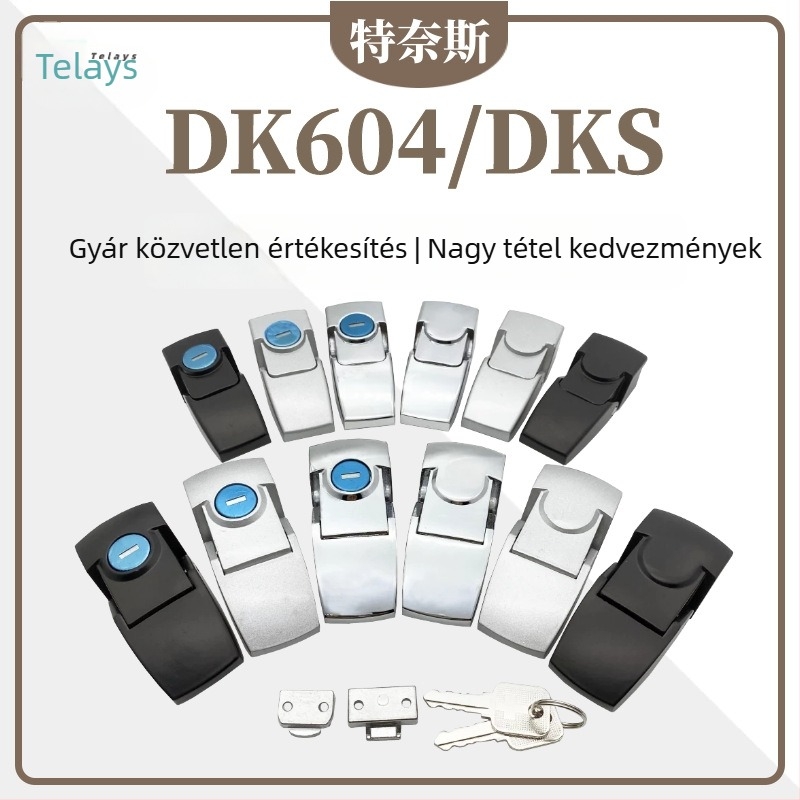 Ternis DK604/DKS hasp zár – cinkötvözet, elektromos szekrények és elosztó dobozok számára, modell DKS/DK604