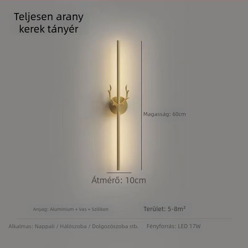 Beltéri LED hosszú sáv falikar, szarvas agancs design, minimalist és kreatív világítás hálószobához és nappaliba