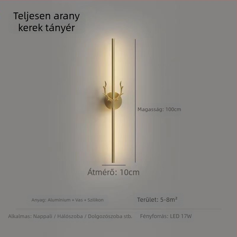 Beltéri LED hosszú sáv falikar, szarvas agancs design, minimalist és kreatív világítás hálószobához és nappaliba