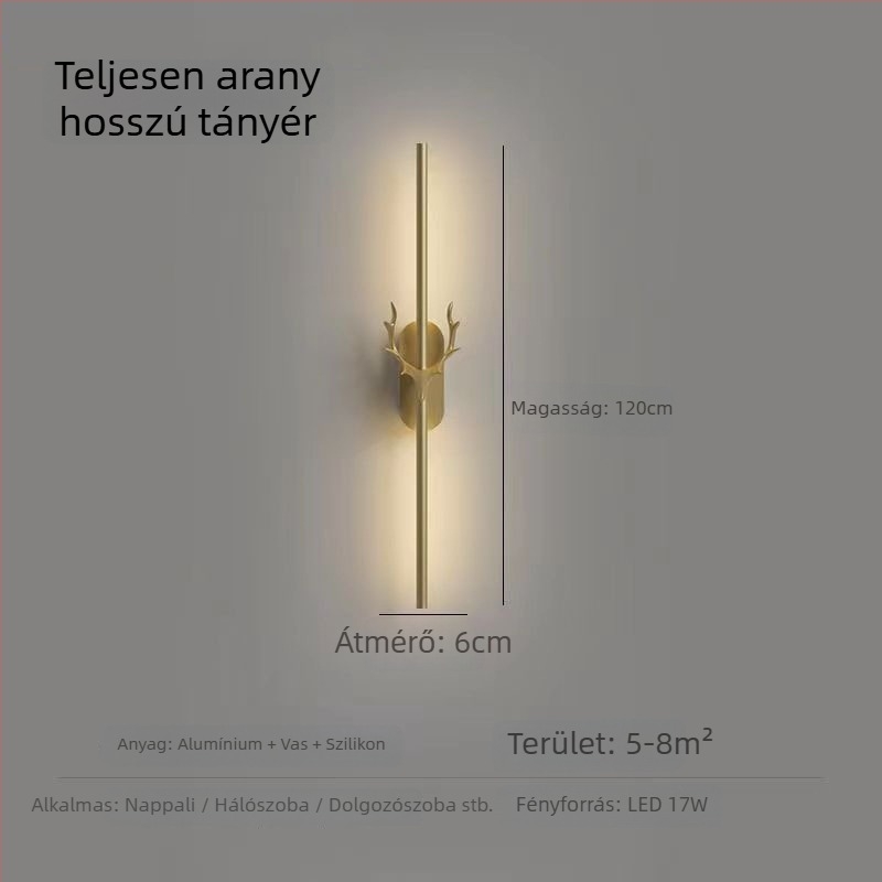 Beltéri LED hosszú sáv falikar, szarvas agancs design, minimalist és kreatív világítás hálószobához és nappaliba