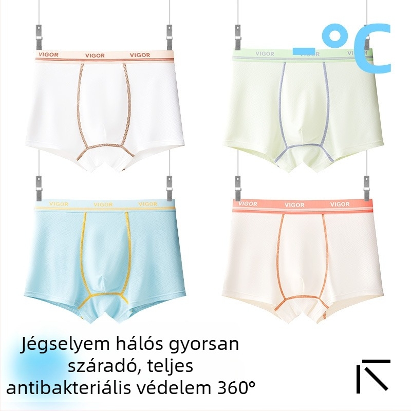 Fiúknak gyerek alsónemű, Ice Silk anyag, 85% nylon, 15% spandex, nyár 2025, varrat nélküli