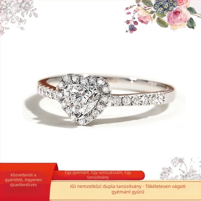 Platina gyémánttal kirakott gyűrű, divatgyűrű (2024 tavasz)