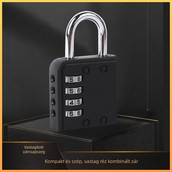 Numerikus zár acélhuzalos kötéllal, aranyozott bevonattal, modern minimális stílus – alkalmas diákszobai szekrényekhez, utazótáskákhoz és laptop-táskákhoz (különböző modellek)