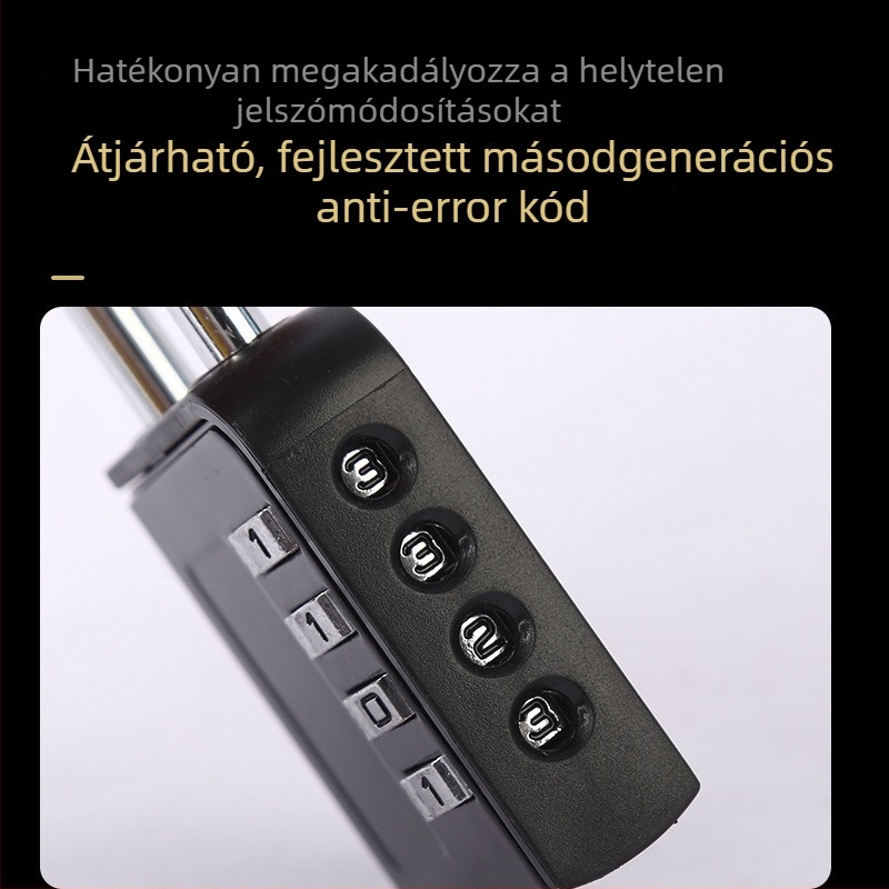 Numerikus zár acélhuzalos kötéllal, aranyozott bevonattal, modern minimális stílus – alkalmas diákszobai szekrényekhez, utazótáskákhoz és laptop-táskákhoz (különböző modellek)