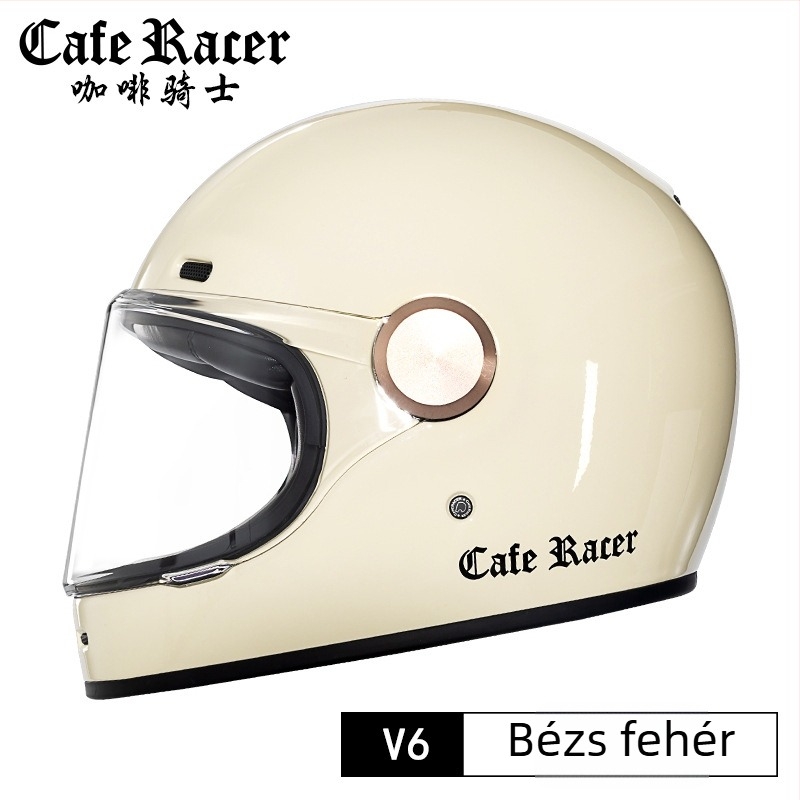 FASEED Retro teljes arcú motorkerékpár sisak, ABS, 3C tanúsítvány, univerzális négy évszakos használatra