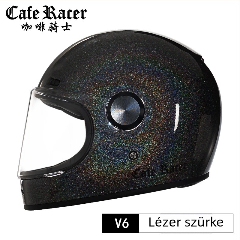 FASEED Retro teljes arcú motorkerékpár sisak, ABS, 3C tanúsítvány, univerzális négy évszakos használatra