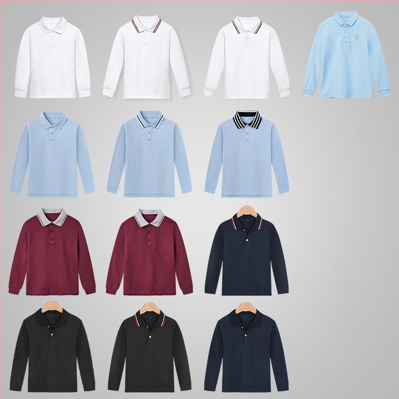 Gyerekek polo pólója, 95% pamut / 5% spandex, Tavasz–Ősz, Szabad szabású, 3–8 évesek