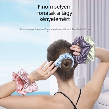 Selyem hajgumi - kézzel készített, természetes stílus, magas rugalmasság, 2024 tavasz