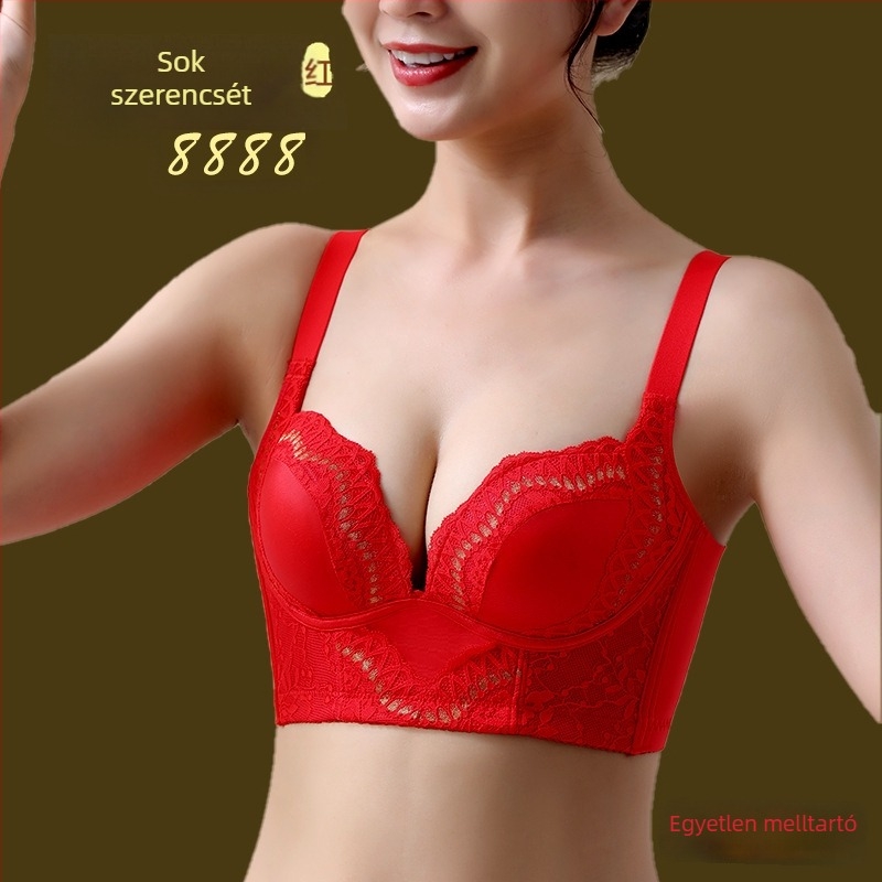 Csipés hímzett melltartó szett, 3/4-es kosár, merevítő nélküli, formázott kosár vékony felső és vastag alsó, fő anyag nylon, bélés spandex, hátoldali négy sor kapocs