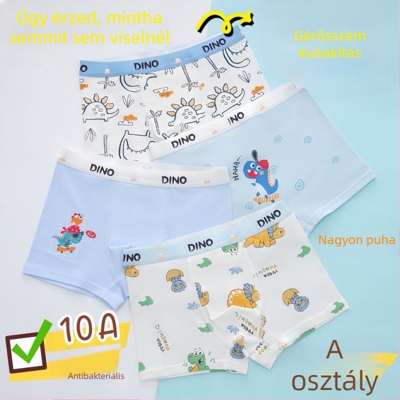 Guoyoubi gyerekeknek készült pamut boxeralsó, varrat nélküli ágyéktáj, antibakteriális 10a, légáteresztő, 3–8 éveseknek (100–140 cm), téli 2024