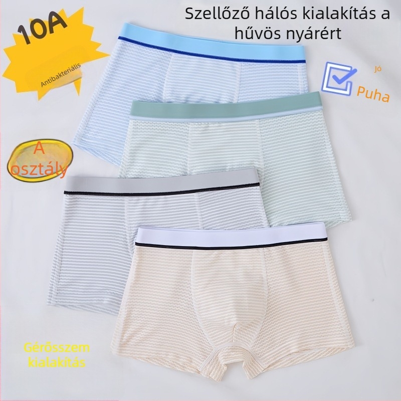 Guoyoubi gyerekeknek készült pamut boxeralsó, varrat nélküli ágyéktáj, antibakteriális 10a, légáteresztő, 3–8 éveseknek (100–140 cm), téli 2024