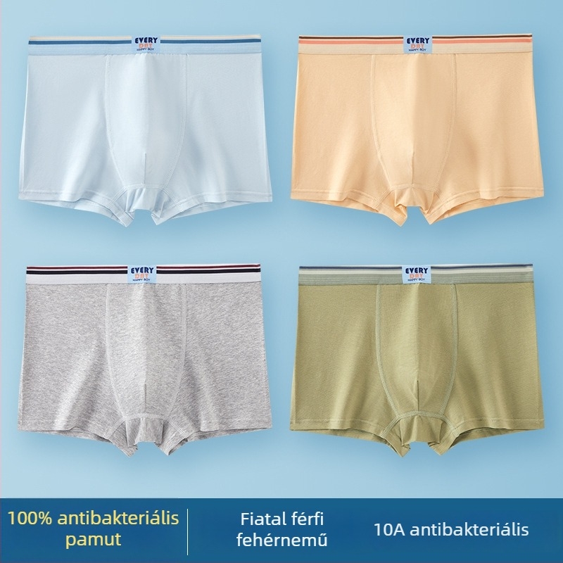 Guoyoubi gyerekeknek készült pamut boxeralsó, varrat nélküli ágyéktáj, antibakteriális 10a, légáteresztő, 3–8 éveseknek (100–140 cm), téli 2024