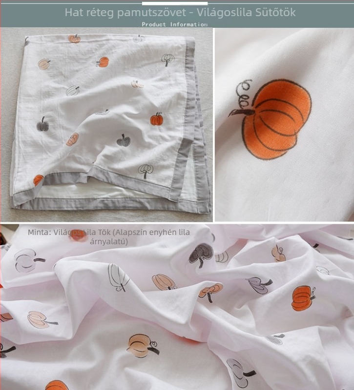 Hat rétegű, 100% pamut géz babatörölköző — minden évszakra, újszülötteknek