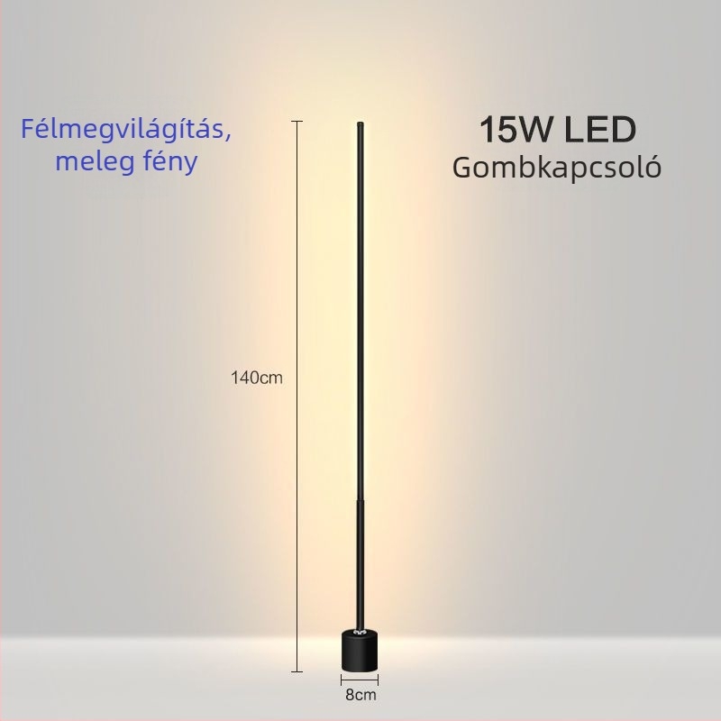 Földi lámpa – LED, 15–20W, 36V alatt, vas lámpabúra, PVC test, egyszerű skandináv stílus
