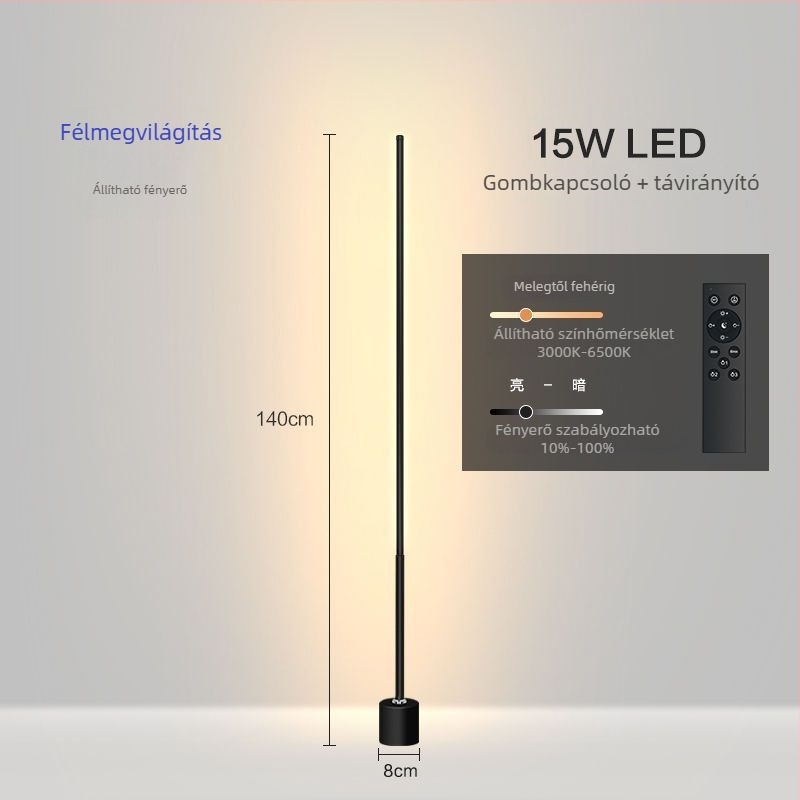 Földi lámpa – LED, 15–20W, 36V alatt, vas lámpabúra, PVC test, egyszerű skandináv stílus