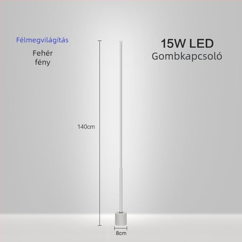Földi lámpa – LED, 15–20W, 36V alatt, vas lámpabúra, PVC test, egyszerű skandináv stílus