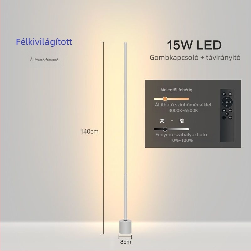 Földi lámpa – LED, 15–20W, 36V alatt, vas lámpabúra, PVC test, egyszerű skandináv stílus