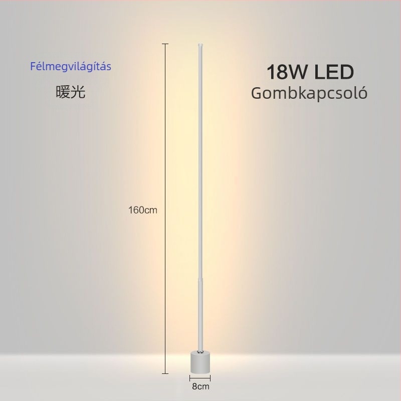 Földi lámpa – LED, 15–20W, 36V alatt, vas lámpabúra, PVC test, egyszerű skandináv stílus