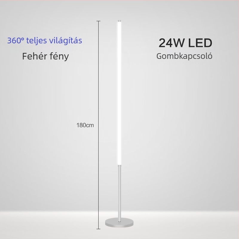 Földi lámpa – LED, 15–20W, 36V alatt, vas lámpabúra, PVC test, egyszerű skandináv stílus
