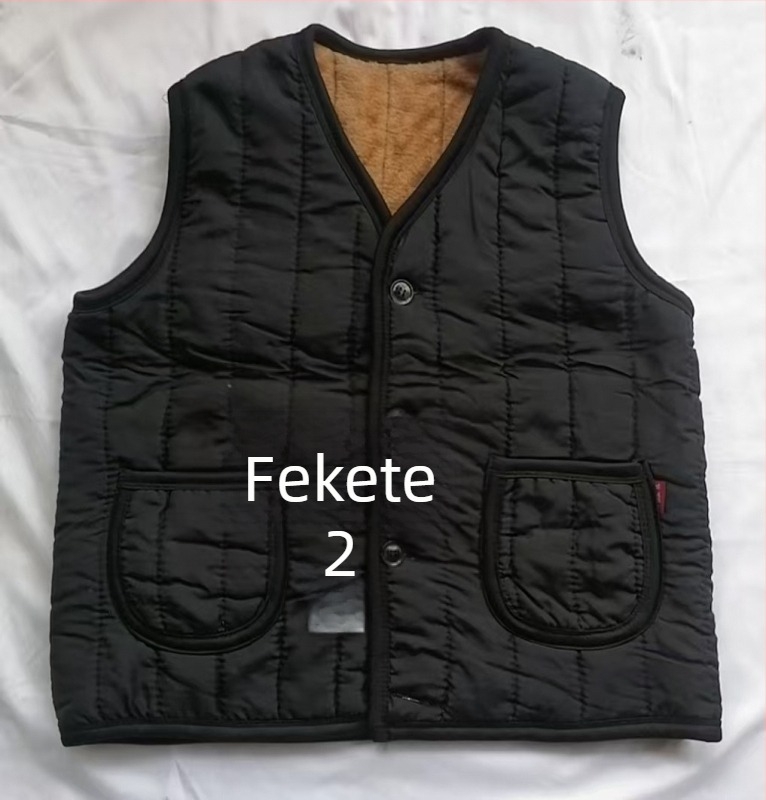 Női mellény külső viseletre, V-nyakú, rövid fazon, A-alakú szabás, cipzár, poliészter töltet