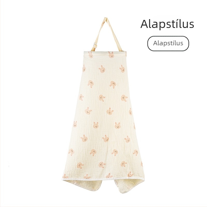 Pamut etető kendő csipkével és fűzővel, casual stílus, ujjatlan, minden évszakban használható