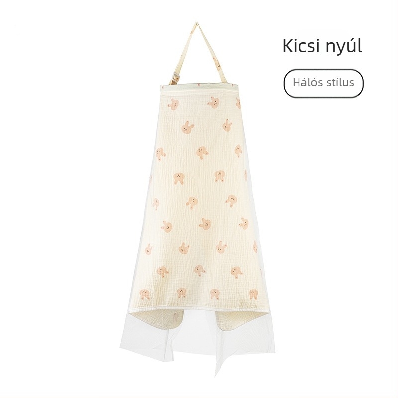 Pamut etető kendő csipkével és fűzővel, casual stílus, ujjatlan, minden évszakban használható