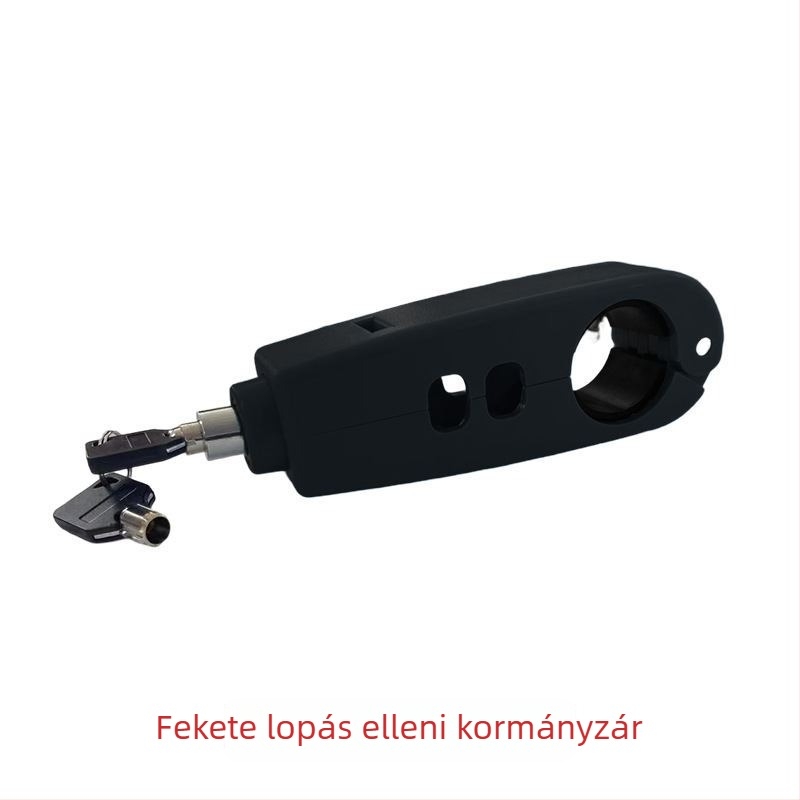 Kormányzár riasztóval – Classic modell; anyag: alumíniumötvözet / réz; kompatibil elektromos járművekkel, motorkerékpárokkal és háromkerekűekkel; súly 0.2 kg