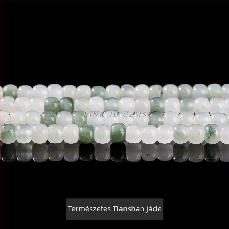Jáde gyöngyök, polírozott, alma alakú, Jingde márka, kiegészítők