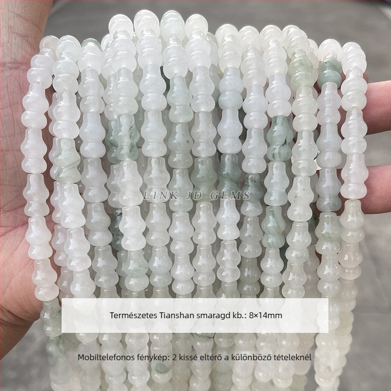 Jáde gyöngyök, polírozott, alma alakú, Jingde márka, kiegészítők