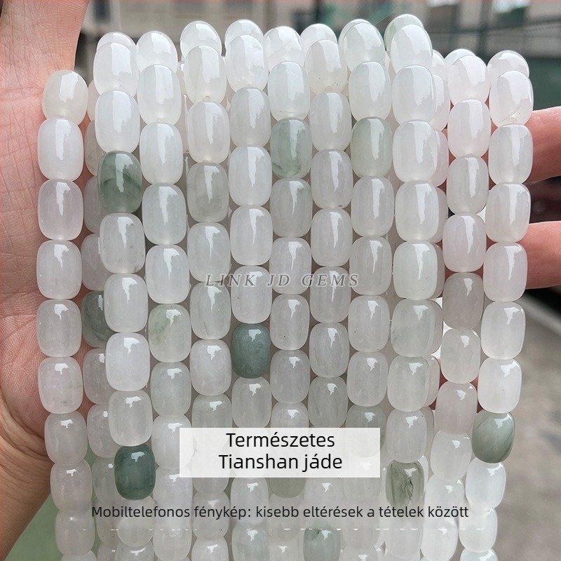 Jáde gyöngyök, polírozott, alma alakú, Jingde márka, kiegészítők