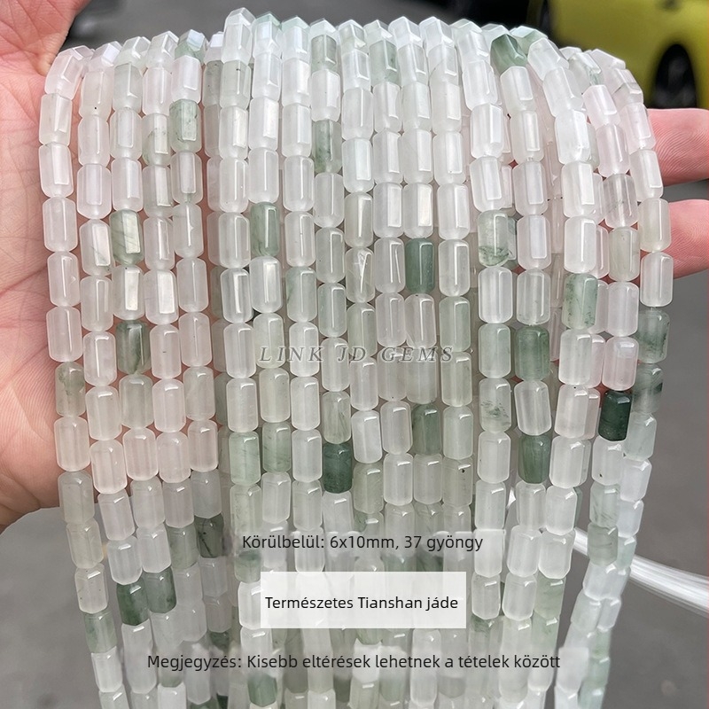 Jáde gyöngyök, polírozott, alma alakú, Jingde márka, kiegészítők