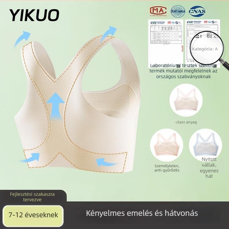 Fiatal lányok fejlődési sportmelltartója – Első szakasz, 8 év feletti gyermekeknek, 140 cm feletti magassággal, minden szezonra, nylon és akril szál