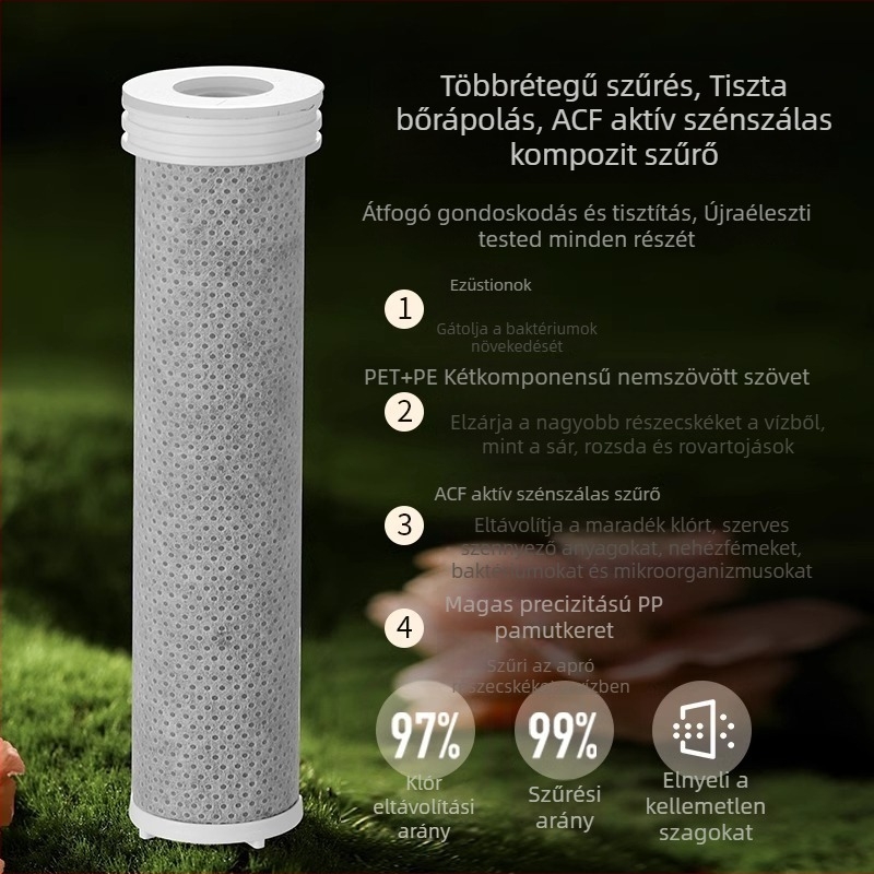 ARTIQUA Kézi Zuhany Aktívszén Szűrővel, Szénszálas Klóreltávolítás, Víz tisztítása, Eső Zuhany