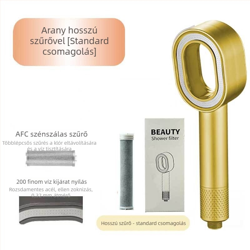 ARTIQUA Kézi Zuhany Aktívszén Szűrővel, Szénszálas Klóreltávolítás, Víz tisztítása, Eső Zuhany