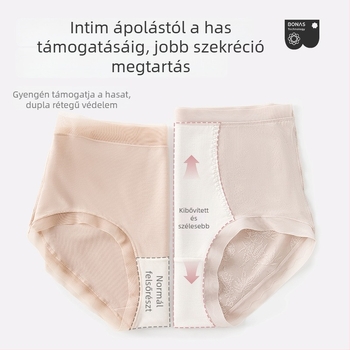 Női csipkés magas derekú alsónemű, lélegző és antibakteriális; anyag 80–90% nylon; része 90–95% viszkóz; mintázat: törött virágok