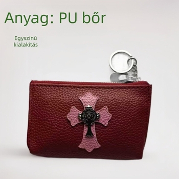 PU bőrből készült kártyatartó cipzárral és ultrakönnyű érmés tárolóval, multifunkcionális tároló, uniszex, városi minimalista stílus