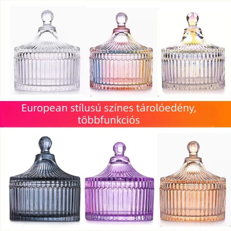 Isol üveg asztali tárolódoboz, modell 0033, porvédett, rekeszfedél