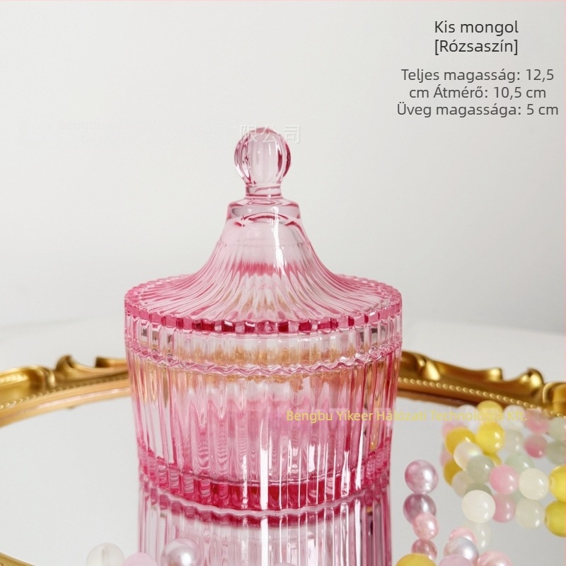 Isol üveg asztali tárolódoboz, modell 0033, porvédett, rekeszfedél