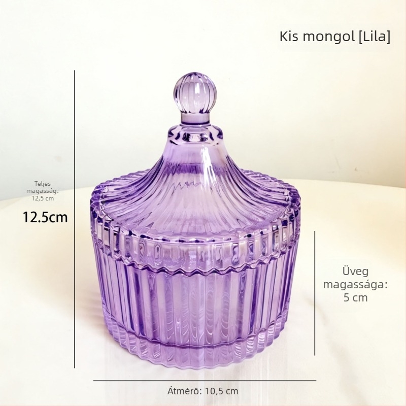 Isol üveg asztali tárolódoboz, modell 0033, porvédett, rekeszfedél