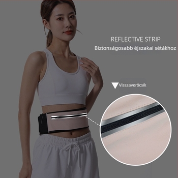 Sport deréktáska, vízálló, Lycra anyag, poliészter bélés, kültéri sportokra