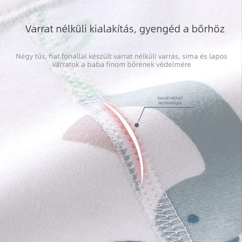 Újszülött pamut felső, szerzetes-stílusú, uniszex, tavasz-nyár