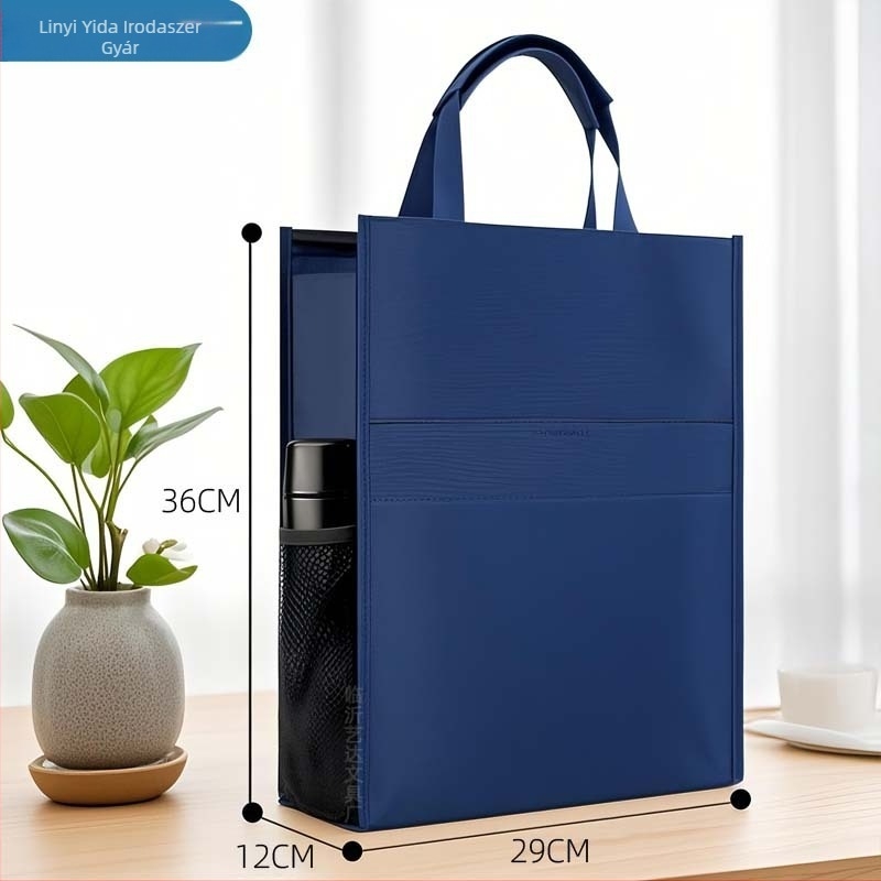 Nothing Kézitáska dokumentumokhoz Oxford anyagból, cipzárral, háromdimenziós dizájn