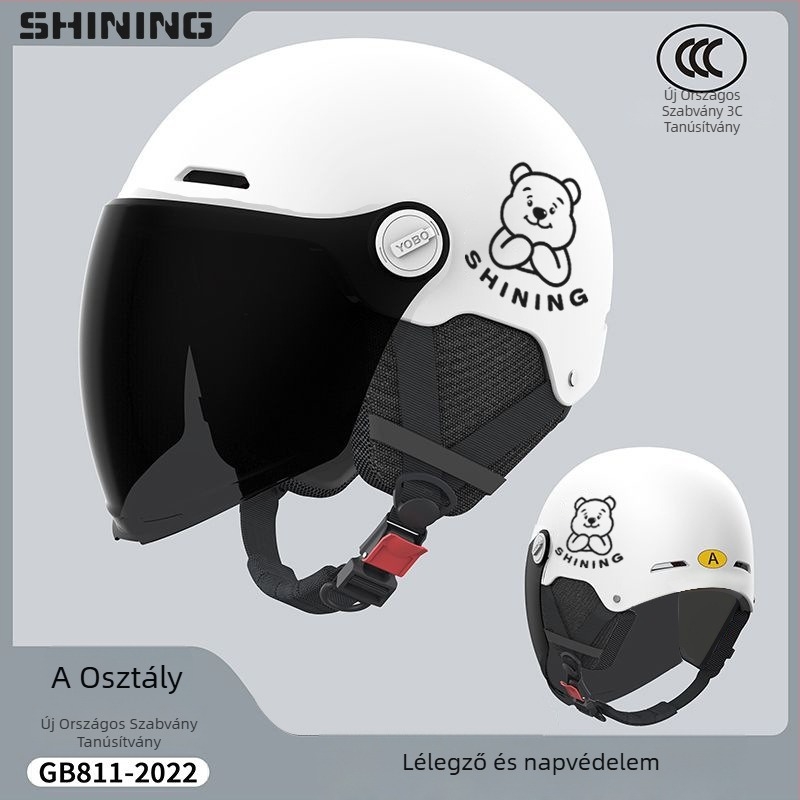 Elektromos kerékpár sisak, ABS burkolat, 3C tanúsítvány, uniszex fél sisak, egész éves napsugárzás elleni védelem