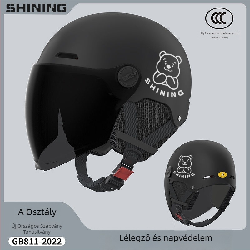 Elektromos kerékpár sisak, ABS burkolat, 3C tanúsítvány, uniszex fél sisak, egész éves napsugárzás elleni védelem