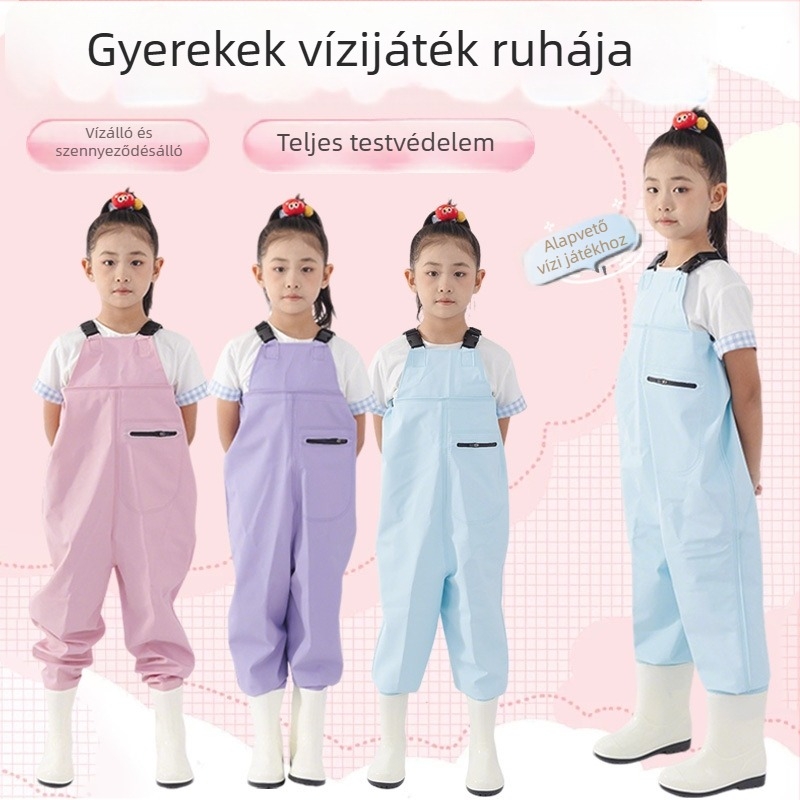 Gyerekeknek vízálló egyrészes esőruha vízi játékokhoz — lélegző, gyorsan száradó, kopásálló, szennyeződés elleni védelem, uniszex, horgászathoz és úszáshoz
