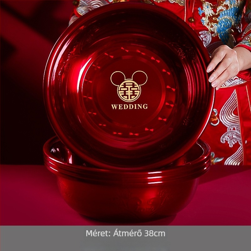 Esküvői mosdó készlet — 201 rozsdamentes acél, Fei Xun Fei márka, esküvői dekoráció, nyomtatott minta Happy word