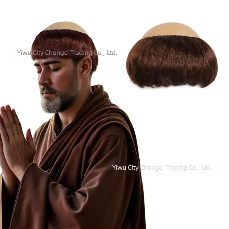 Monk paróka cosplay-hoz, rövid haj, selyemszálak, festhető és permálható