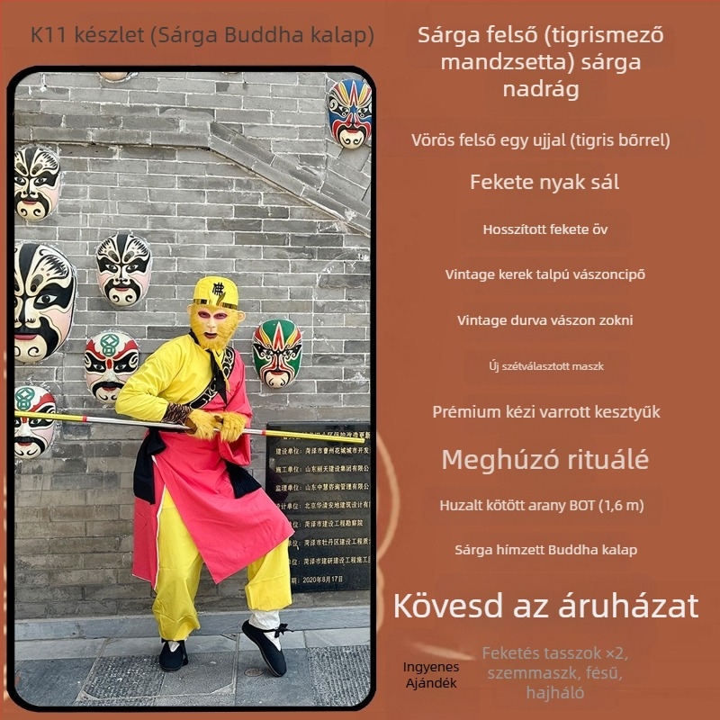 Sun Wukong jelmezkészlet - Uniszex, hálóanyag, K11, 2024 tél