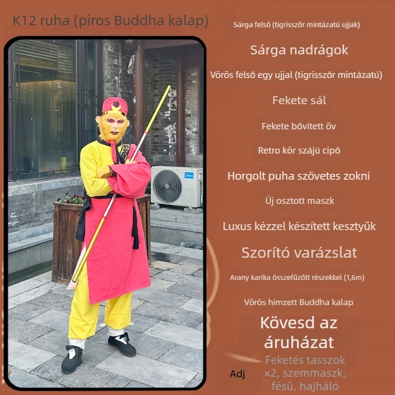 Sun Wukong jelmezkészlet - Uniszex, hálóanyag, K11, 2024 tél